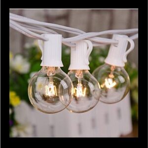 25 Ft WHITE OUTDOOR STRING  LIGHTS NIB